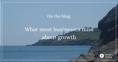What most businesses miss about growth - Lighthouse on the cliff top